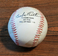 Vintage 1993 Babe Ruth 714 Home Runs 2211 R.B.I. Hall Of Fame 1936 Baseball - $5.89