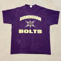 Vintage Birmingham Bolts XFL Football Purple Logo T-Shirt - Adult Size XL - £14.11 GBP