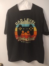Dad Level Unlocked - New Dad First Time Dad Daddy To Be Fathers Day Large - £7.70 GBP