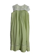 Vintage Peaches N Cream Girls Size 5 Dress Light Green Prairie Sleeveles... - £22.52 GBP
