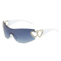 Y2k Rimless Heart Sunglasses - £13.57 GBP