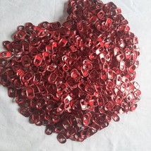 1000 + Red Aluminum Pop/Soda/Beer can Pull Tabs for Crafts Charity (1 Hole) - $9.50