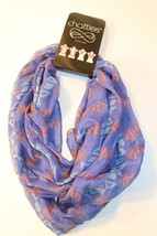 Infinity Scarf Chatties Blue And Red Geometric Pattern Fashion Scarf Nwt - £4.44 GBP