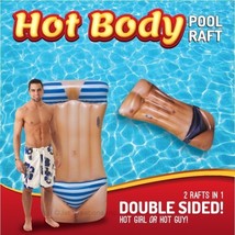 Hot Body Pool Float 2 Sided Inflatable Ocean Beach Double 6 FOOT Raft Sunbathe - £50.10 GBP