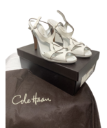 Cole Haan Salma Sandals White Calf/Patent Women&#39;s Sz 8B - €14,73 EUR