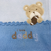 Carter&#39;s Bear Baby Blanket Football I Love Daddy Single Layer Teddy Bear - £9.58 GBP