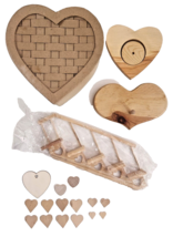 Heart Shaped Unfinished Wood Pieces For Crafts 19 Piece Heart Shaped Box - $20.00