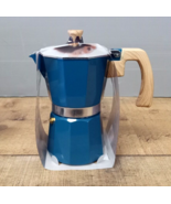 Sedona Kitchen 6 Cup Stove Top Aluminum Espresso Coffeemaker - Blue - £15.71 GBP