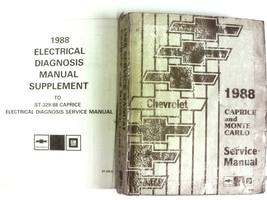 1988 Chevy Caprice Monte Carlo Factory Service Repair Manual + Electrical Supp - $23.74