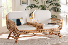 Noll Bohemian Light Honey Rattan Tete-a-Tete Sofa - $1,753.83 MXN