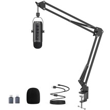 Gaming Microphone Kit,Podcast Condenser Usb Mic With Boom Arm,Supercardioid Micr - £63.33 GBP