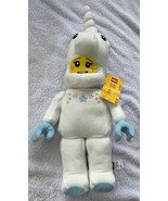 NEW 2021 Lego ICONIC 17” Plush White Unicorn Girl Doll Mini figure Sewn ... - $22.99