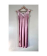 Vintage Mauve Pink Satin Nightgown – Sheer Lace, Romantic, Size S/M - $39.83 CAD