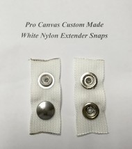 Extender Snaps (Extend a Snap) 1&quot; Custom Made Nylon White Straps 6 Pieces - £10.21 GBP