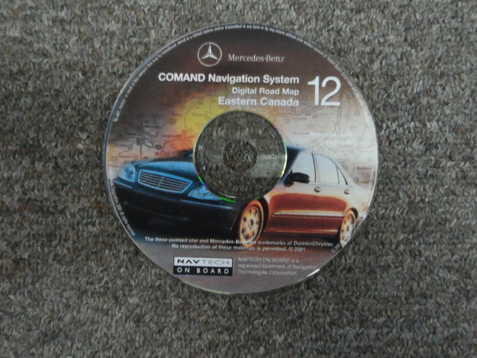 2001 Mercedes Comand Navigation Digital System Roadmap Eastern Canada CD... - $13.96