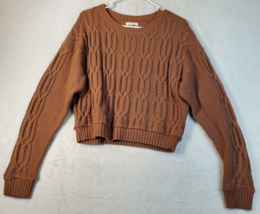 LA Hearts Sweater Womens Medium Brown Knit 100% Acrylic Round Neck Raglan Sleeve - £11.53 GBP