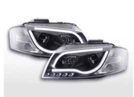 FK LED DRL Lightbar Halo Projector ESP Headlights Audi A3 8P 8PA 03-07 black LHD - £380.90 GBP
