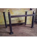 H-Shaped Steel Base, Industrial metal legs, custom table base - $130.00