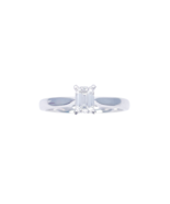 Emerald Cut Natural Diamond Solitaire Engagement Ring 0.50ct GIA Certified - $3,094.68 CAD+