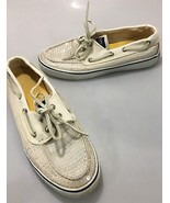 Sperry Top-Siders 8 M Bahama Sequins Ivory Boat Deck Shoes 9447160 - £23.86 GBP