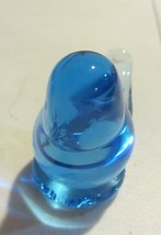 Baby Blue Bird of Happiness 2&quot; Hand Blown Blue Glass Ron Ray Signed Date... - £9.83 GBP