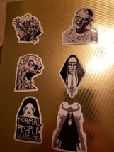 6 Zombie  &amp; The Nun Vinyl  Decal Lot Halloween Horror  Sticker - £4.67 GBP