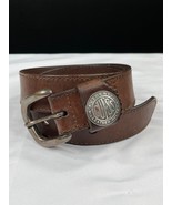 Guess SKU 7926 Authentic Brown Leather Belt Metal Buckle - $24.22