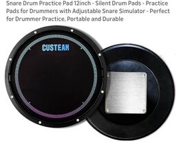 Snare Drum Practice Pad 12 Inch Silent Pads For Drummers Adjustable Port... - $44.43
