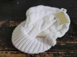 Michael Kors Brimmer Cream White Winter Beanie Hat OS - £20.58 GBP