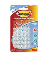 Command Mini Decorating Clips-Clear 20 Clips &amp; 24 Strips - €14,96 EUR