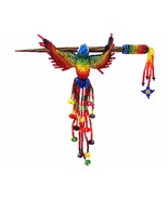Rainbow Czech Glass Seed Bead Hummingbird Fringe Dangle Wooden Hair Stic... - $27.12 CAD