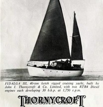 1953 Thornycroft Sailboat Craft Advertisement Nautical Sphere UK Import ... - $19.99
