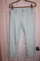 Banana Republic Denim Capri J EAN S Sz 28 Short Light Aqua Hue - £11.86 GBP