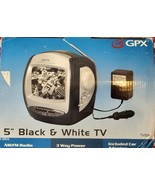 Gpx 5” Black &amp; White Portable Tv 3 Way Power Car Adapter TV524 New - £91.47 GBP
