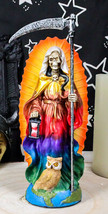 Ebros Holy Death Santa Muerte Holding Scythe In Rainbow Tunic Day of The... - $613.92 MXN