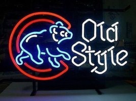 New Chicago Cubs Old Style beer Baseball MLB Neon Sign 17&quot;x14&quot; - £99.46 GBP