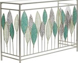 Deco 79 Metal Leaf Console Table with Mirrored Glass Top, 44&quot; x 15&quot; x 30... - $327.99