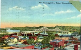 Postcard New Mississippi River Bridge Winona Minnesota Posted 1953 - £8.72 GBP