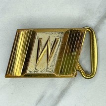 Hickok Gold Tone Vintage Master Plate W Initial Letter Monogram Belt Buckle - £15.81 GBP