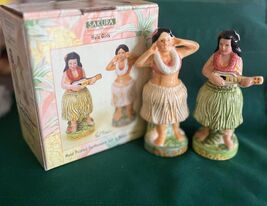 Vintage Sakura Paul Brent Hula Girls Salt &amp; Pepper Hand Painted Earthenware - €21,39 EUR