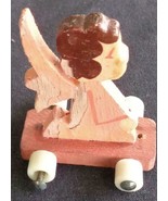 Cute Miniature Angel Kneeling on Skateboard – Hand Painted – NEEDS TLC –... - $4.94