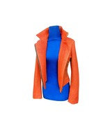 Dusty Orange Snakeskin Leather Jacket - $1,029.01 CAD+