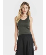 Women&#39;s Seamless Slim Fit Tank Top - A New Day Olive Large. NWT. L - £9.43 GBP