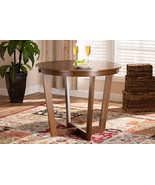 Cielle Walnut Brown Finished 35-Inch-Wide Round Wood Dining Table - $171.00