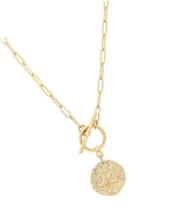 18K Gold Moon Star Lion Evil Eye Pendant Necklace Medallion - $44.18