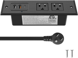 Recessed Power Strip with 20W USB C Port, Fast Charging USB a Port Desk O - $46.52