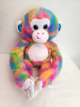 Fiesta Psychedelic Monkey Plush Stuffed Animal Tie Dye Pink Blue Green Yellow - £19.24 GBP