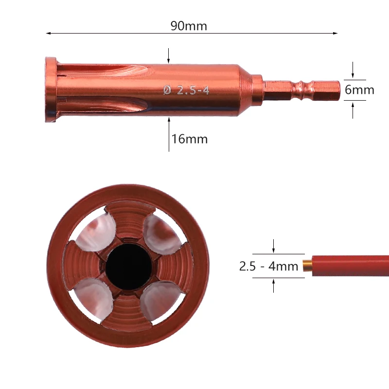 Wire Stripper Tool 2.5/4 Square Electrical Cable Stripper 2-5 Holes 1/4&#39;... - $212.16