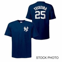 MLB New York Yankees Mark Teixeira Majestic Homme Équipe T-Shirt, Bleu, Grand - £15.01 GBP