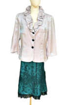 Adrianna Papell Evening Essentials Skirt Top 2 PC Set Size 14 Beaded Overlay NEW - £27.95 GBP
